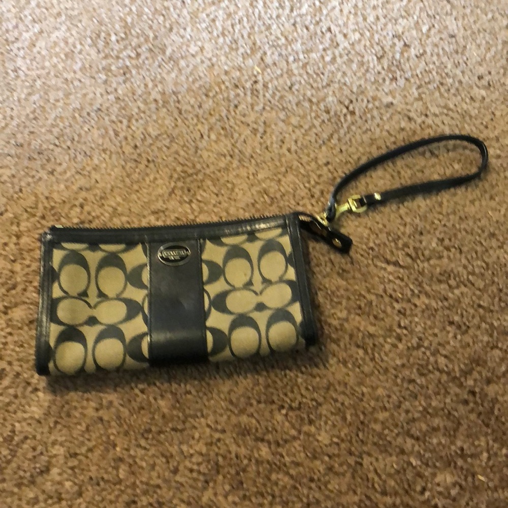 Coach Black and Tan purse